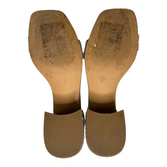 Steve Madden Imina Ankle Strap Silver Rhinestone Sandal Size 7.5 - Picture 9 of 13